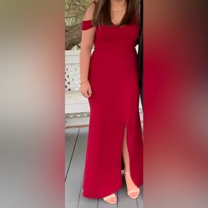 Maroon prom dress